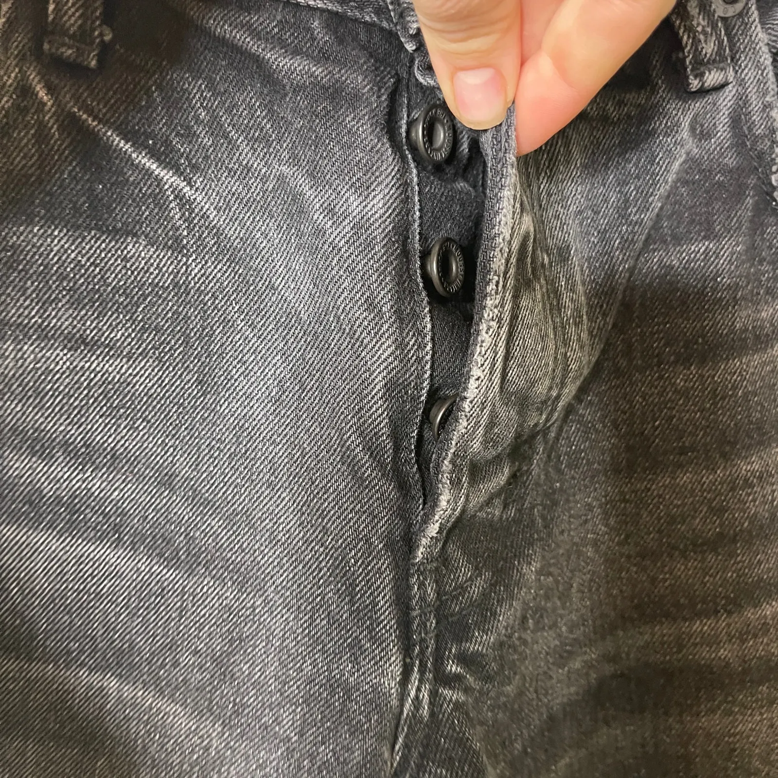 Moussy Merry Tapered Mid Rise Faded Black Cropped Straigt leg Jeans 30 - Image 11