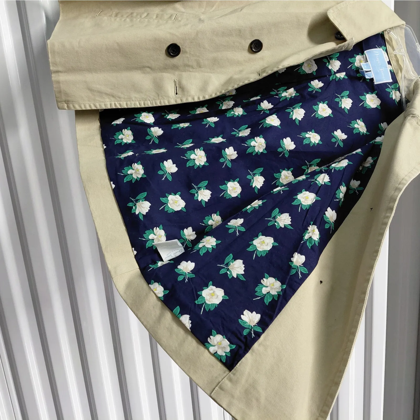 Draper James Women's Jacket Size 4 Tan Double Breasted Bell Sleeve Classic Chic - Image 5