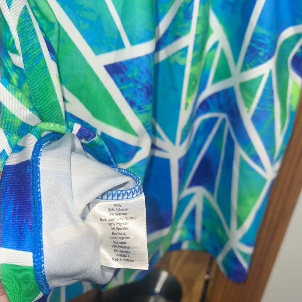 Xersion Blue Sleeveless Graphic Tank Top - Image 4