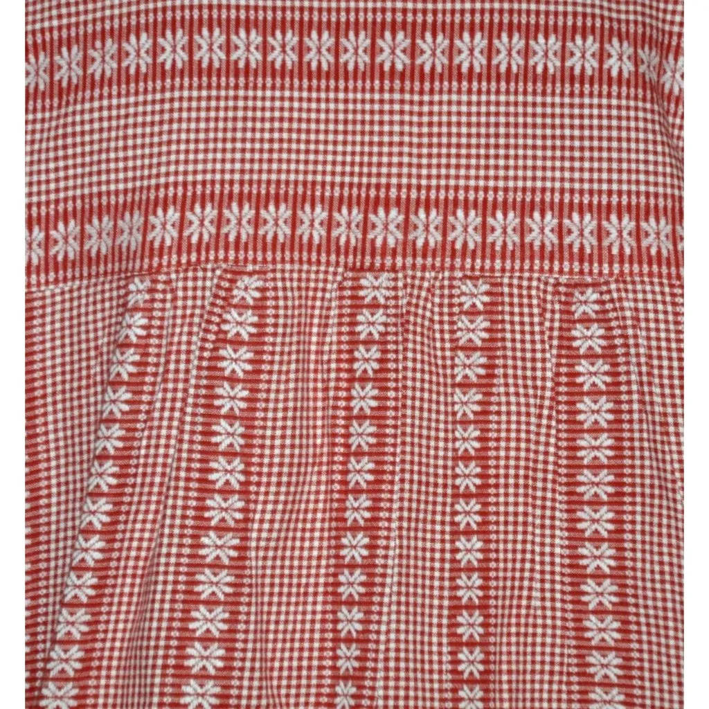 Vintage Citi Craze Women's Embroidered Floral Button Front Shirt 18W Granny Core Red - Image 8