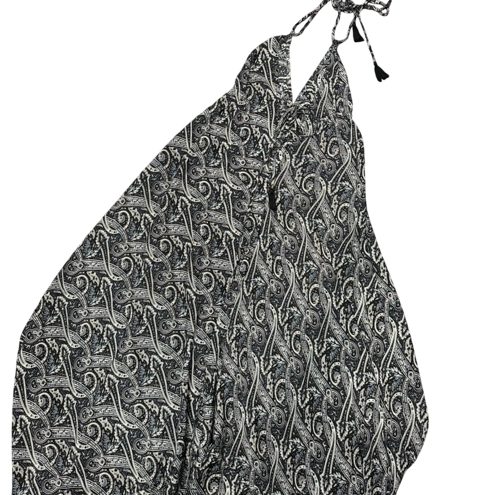 Karma Highway Long‎ Halter Dress Black Paisley OS Size undefined - Image 2