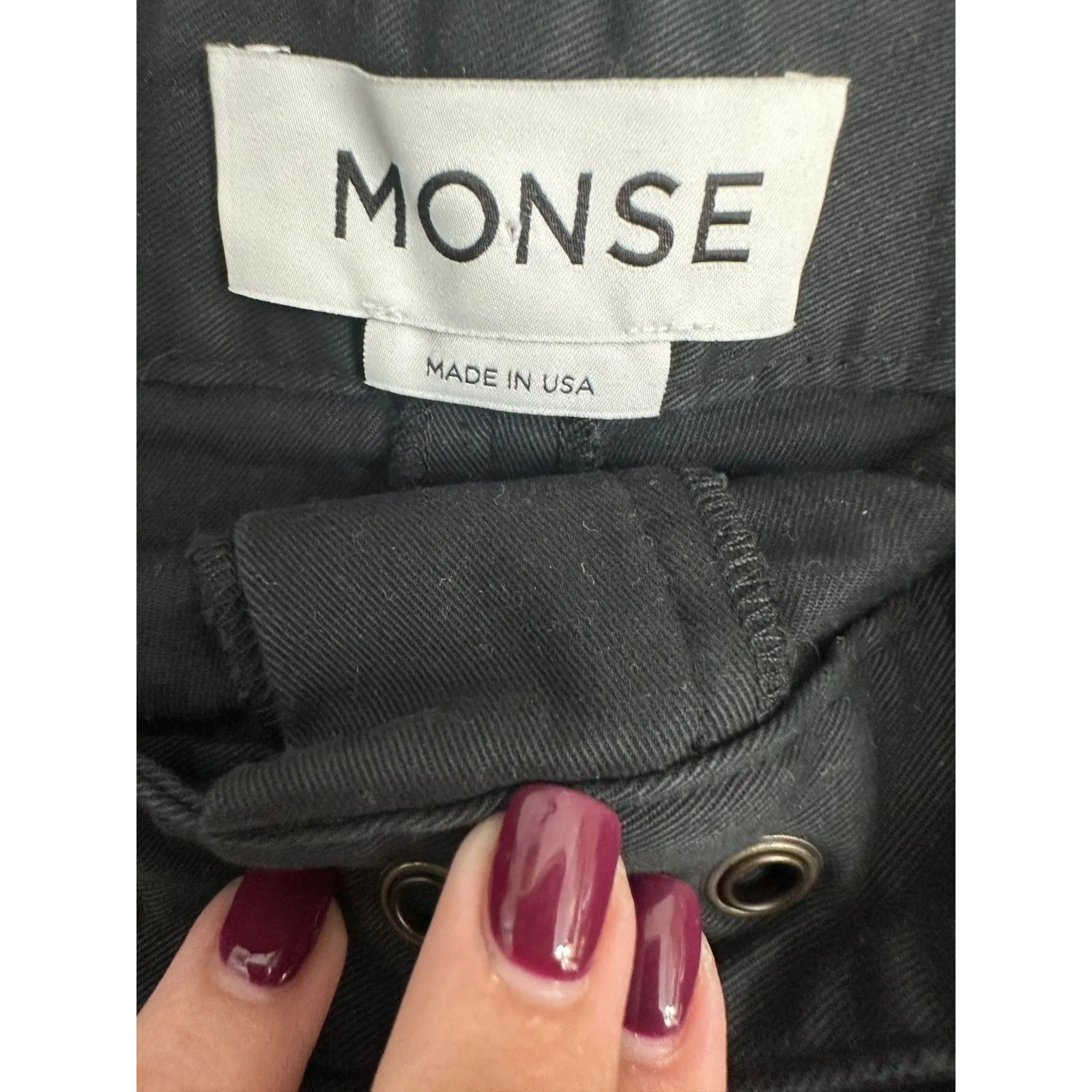 Monse Crisscoss Criss Cross Waist Belt Cargo Pants Black Size 8 – FLAW READ - Image 5