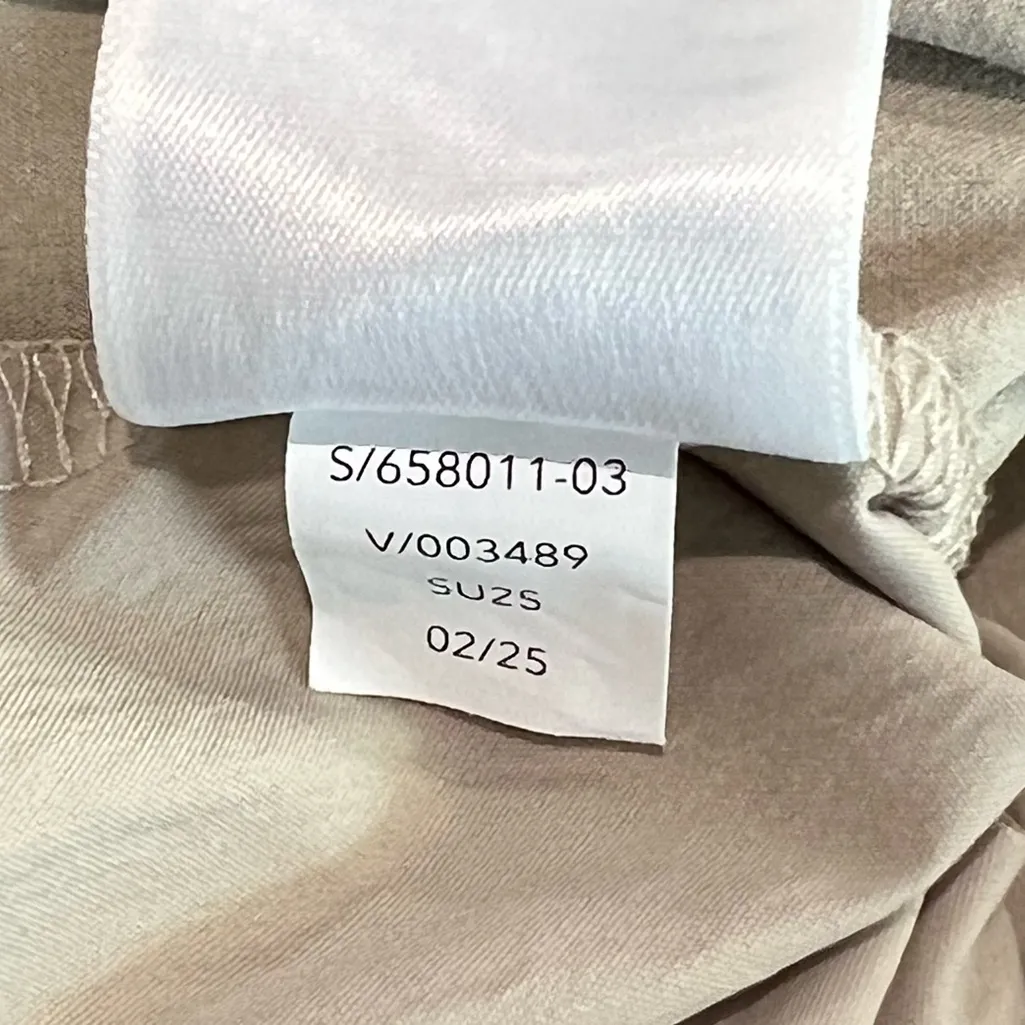 Athleta Midday Mid Rise Crop Poplin Pant Size XL Ecru Khaki Tan Wide Leg - Image 8