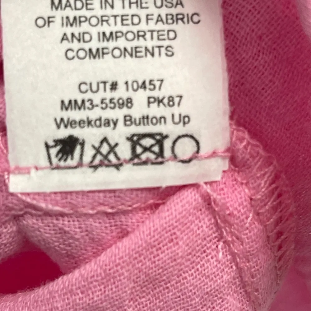 Show Me Your MuMu Pink Weekday Button Up Gauze Blouse - Large - NWT - Image 5