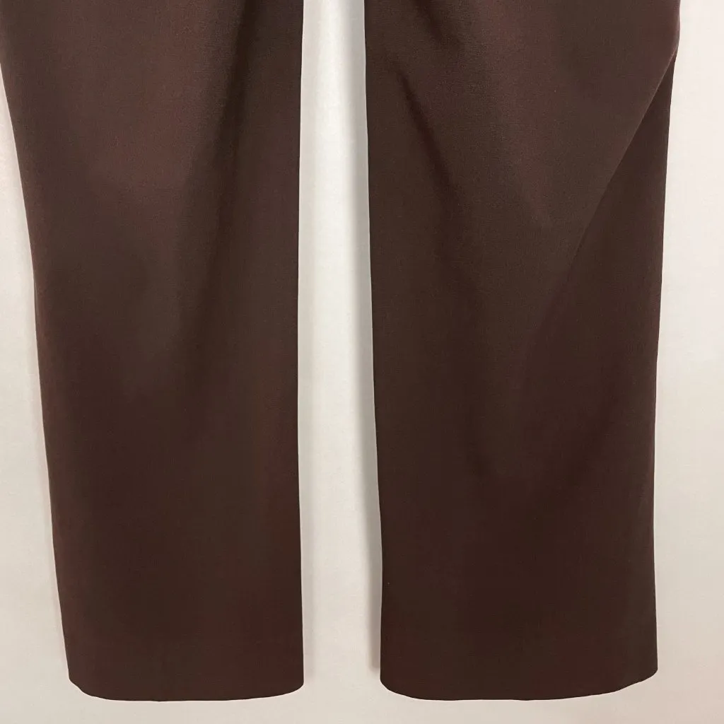 Semantiks Slacks Brown Sz 12 Women Straight Leg‎ Pants Trousers Office Interview - Image 8