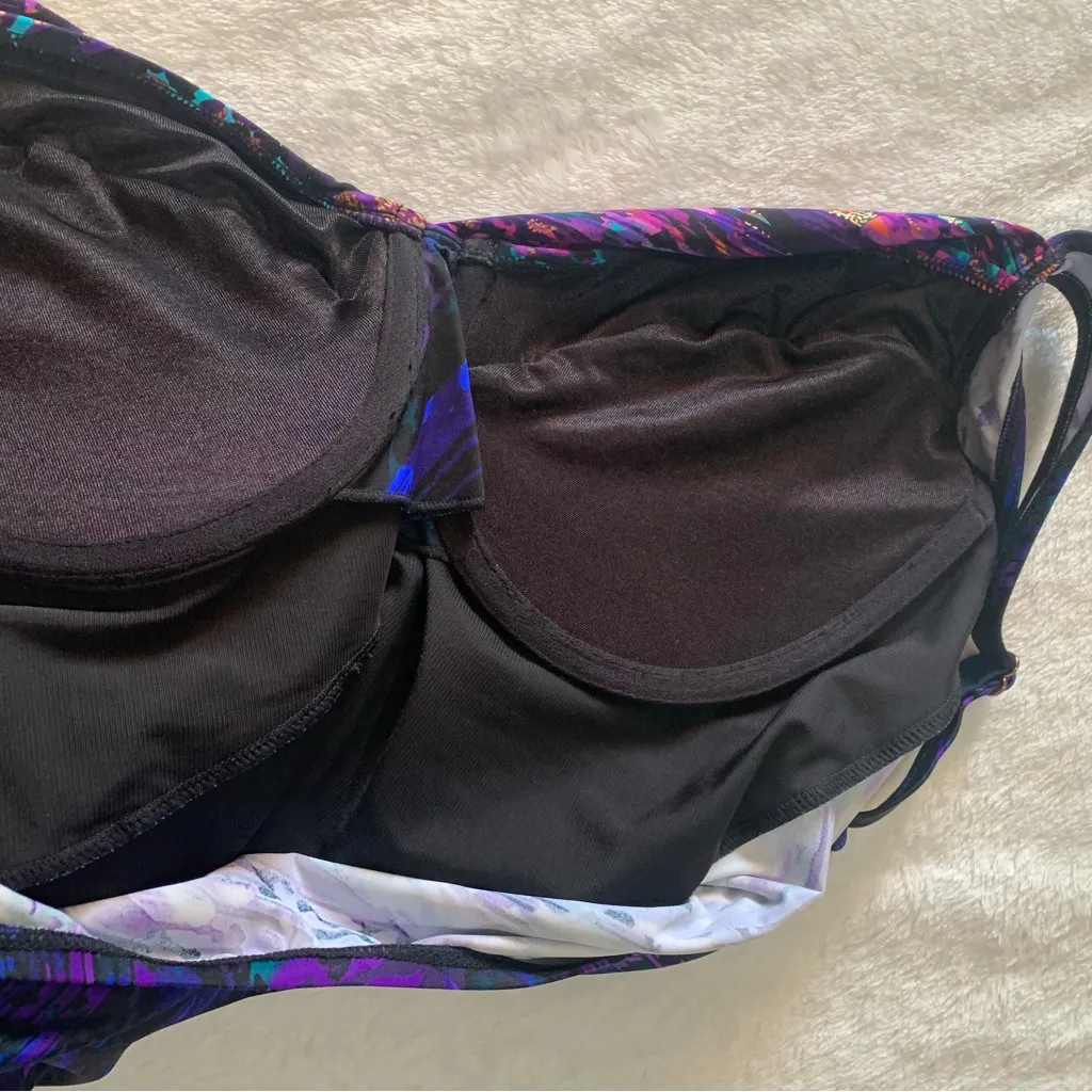 Miraclesuit size 18 one piece Purple Pink Bathing suit swim suit gold slimming - Image 9