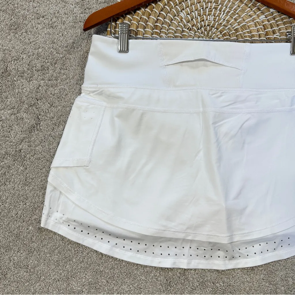 Athleta Women’s Stealth Trucool Skort Skirt Pull On Golf Tennis in White Size M - Image 6