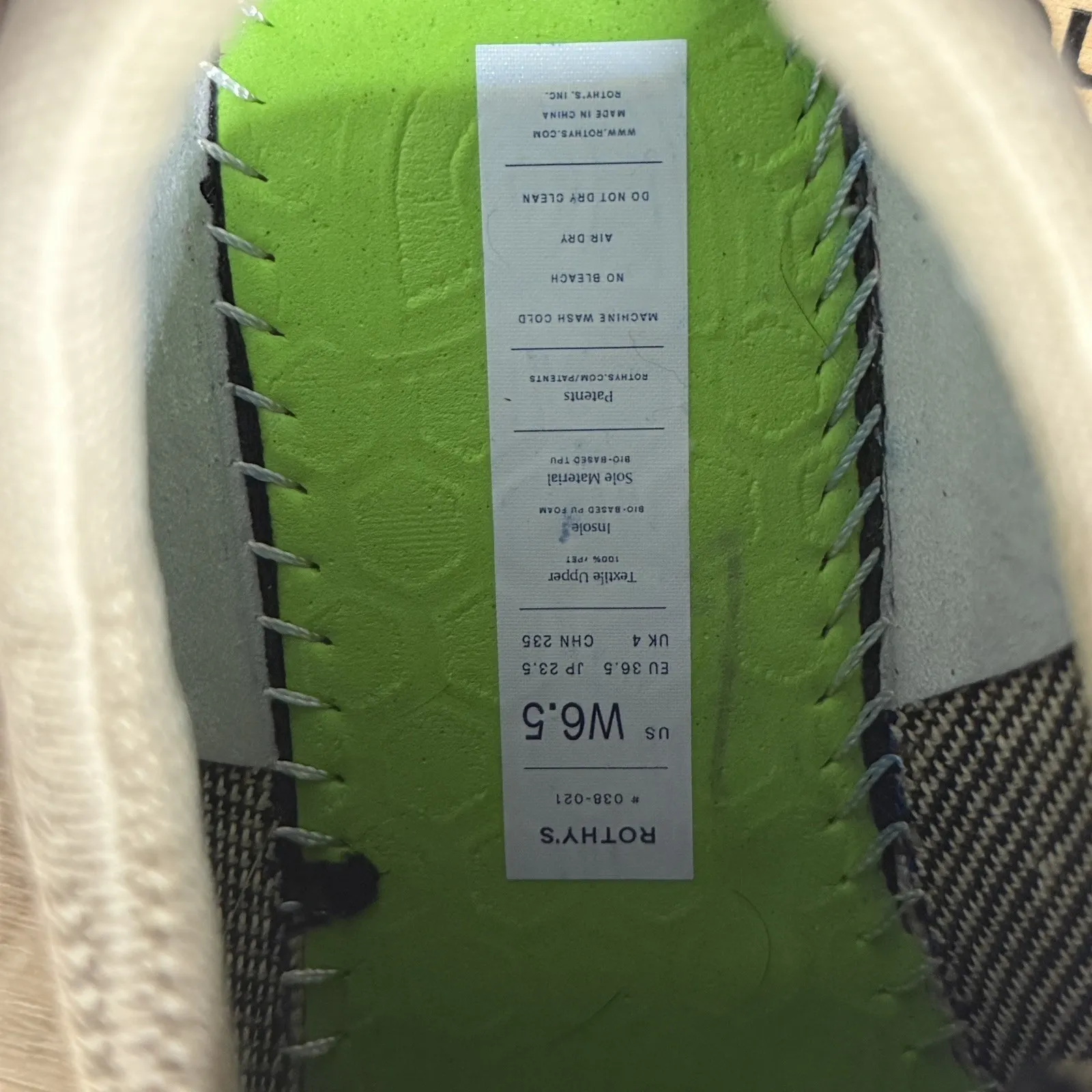 Rothys The Lace Up Sneaker Desert Cat Print Tan Brown Womens 6.5 Washable Shoe - Image 10