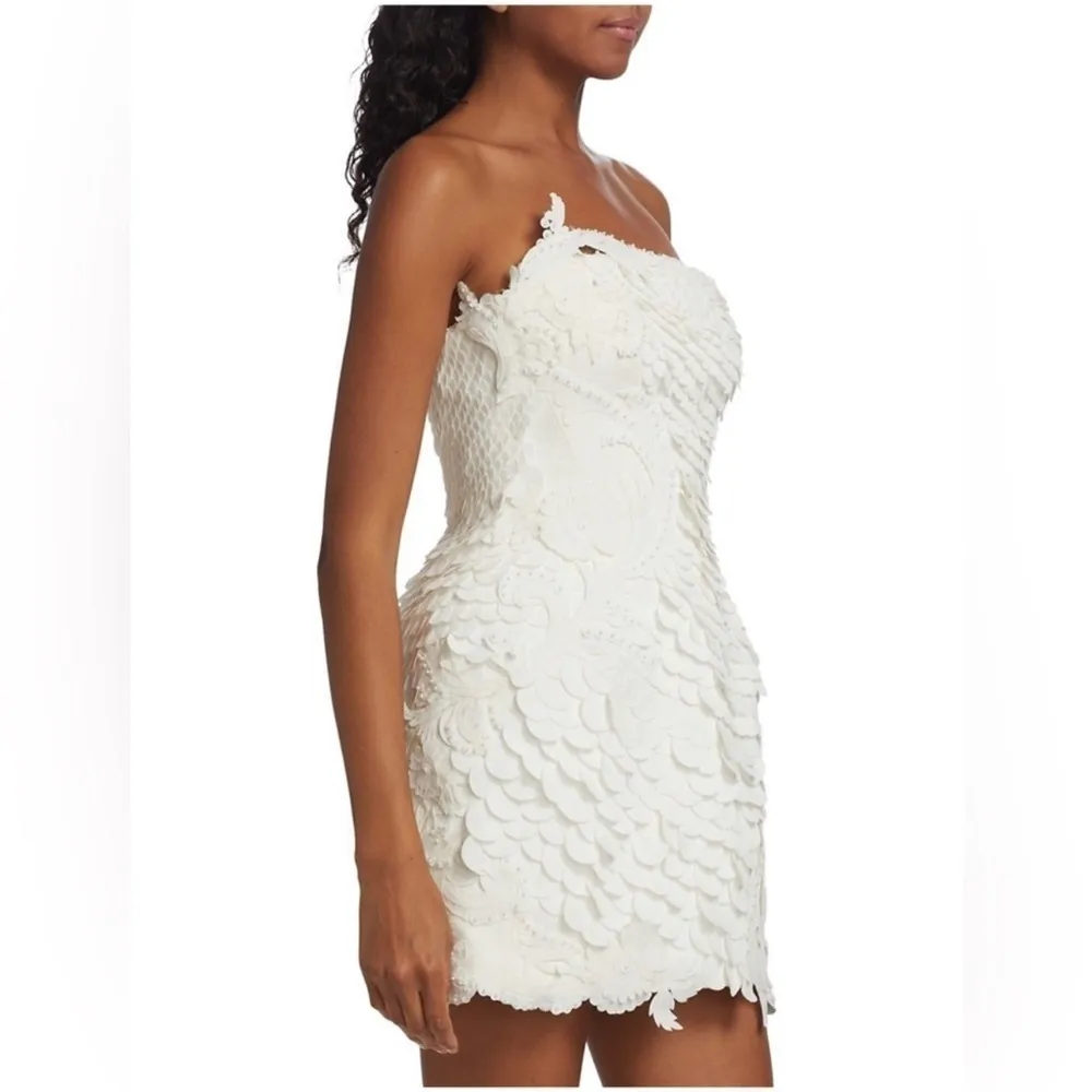 Zimmermann White Tama Filigree-Embellished Minidress - COTTON & LINEN Size 6 - Image 5