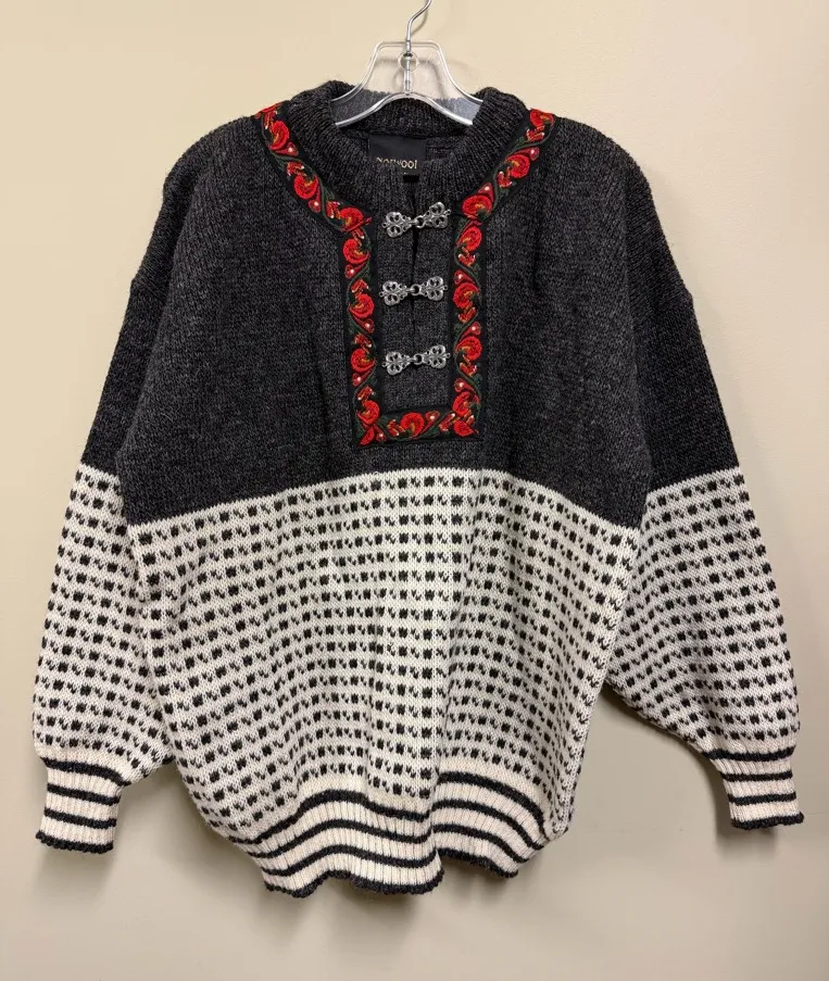 NORWOOL Unisex Sweater Size M Made in Norway 100% Pure Wool Red Size M - Image 1