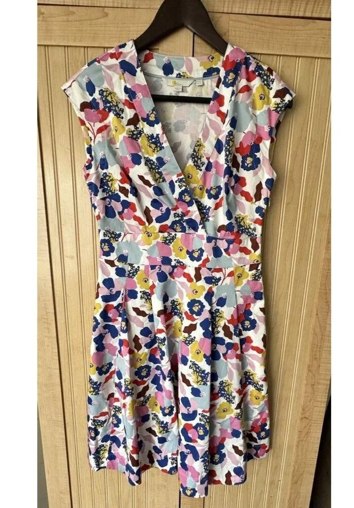 Boden Women Dress Floral Shift Dress US Size 2 R Clemmie Fit & Flare V - Image 5