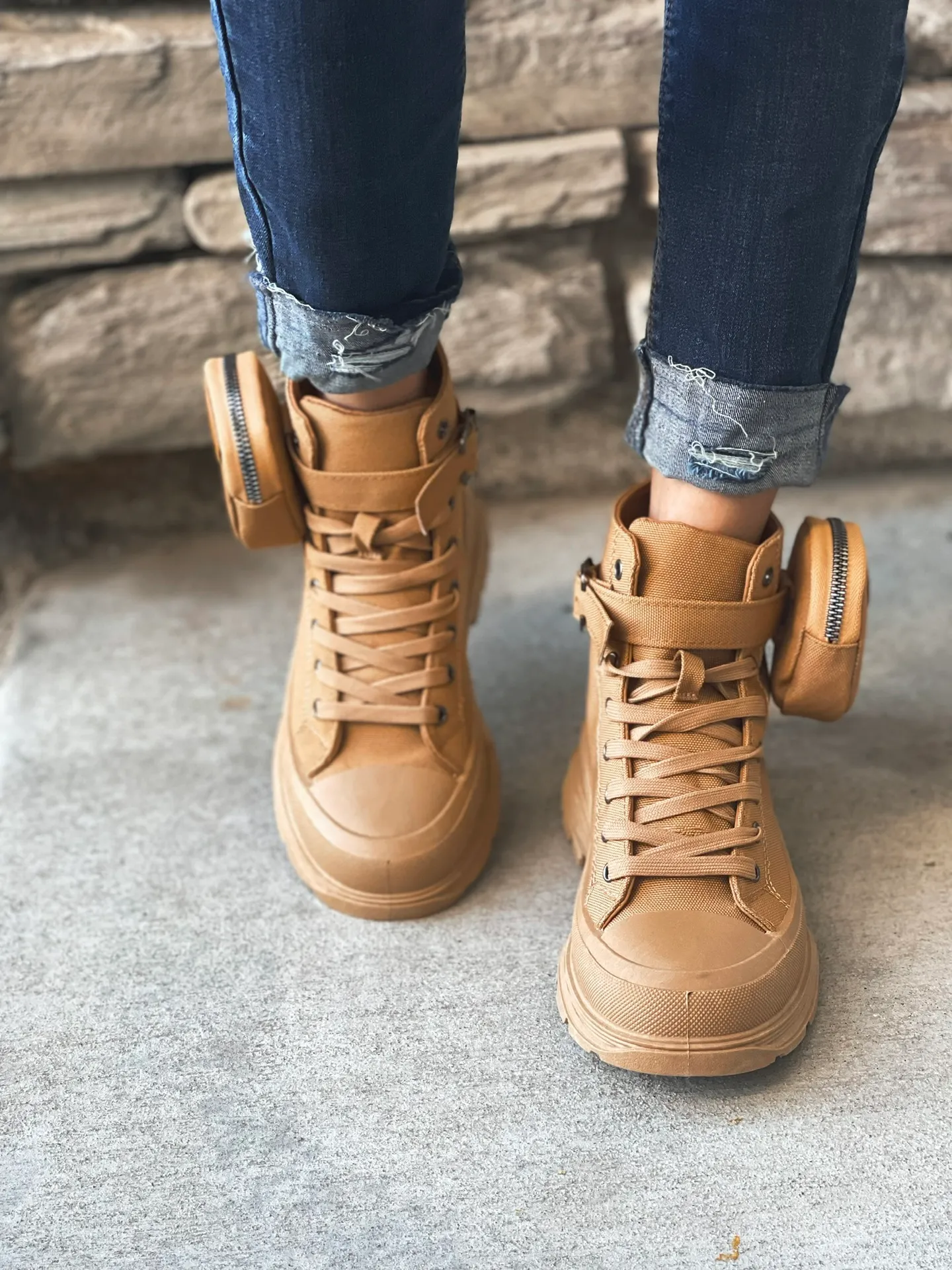 Mata Shoes Tan Combat Lace Up Sneaker - Image 5