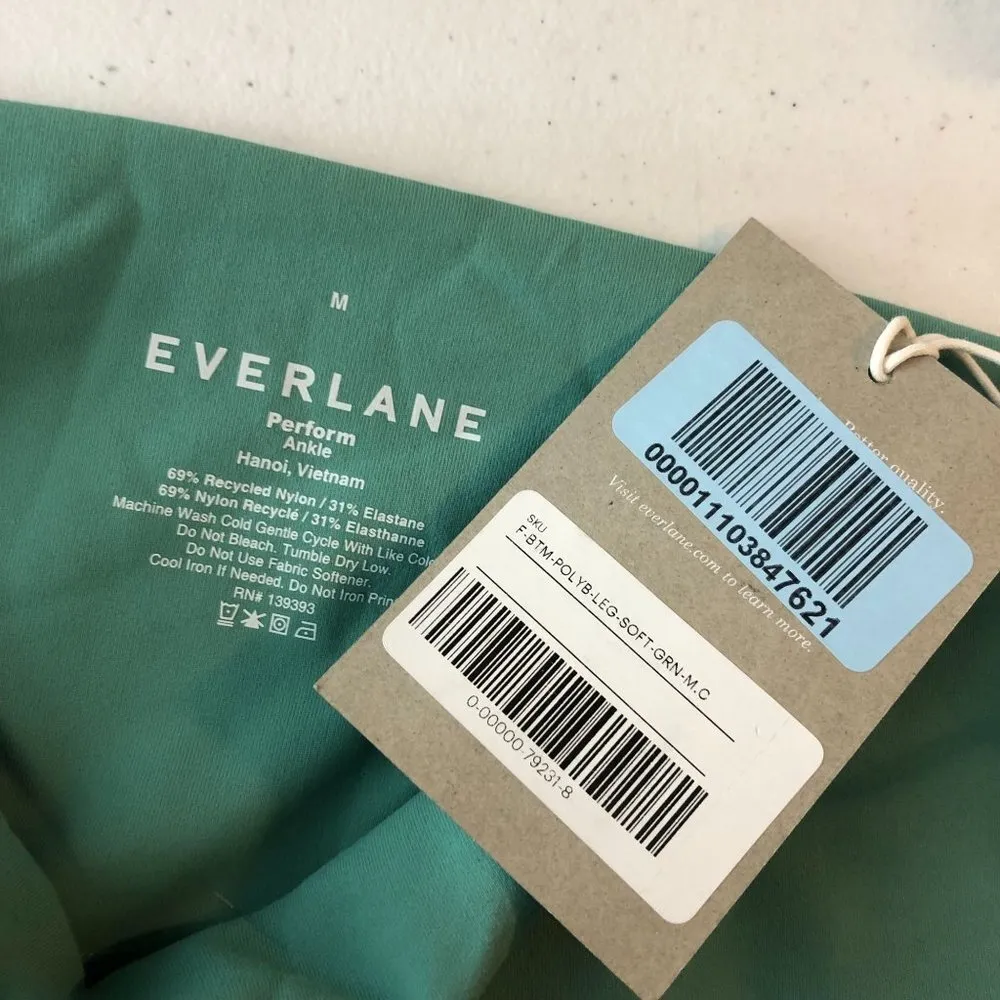 Everlane Womens The Perform 24/7 Legging Ankle Crop Dark Mint Green M - Image 5