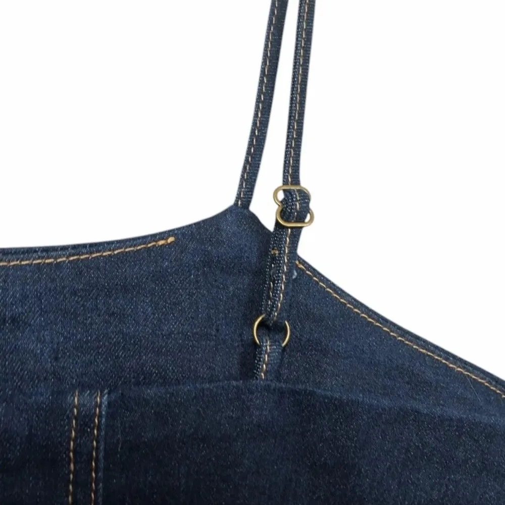 Sincerely Jules  Denim Tank Top Zipper Back - Image 5