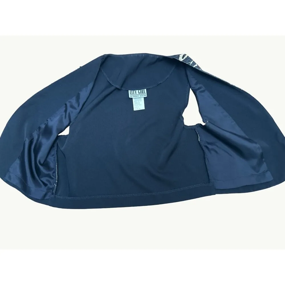 Vintage City Girl By Nancy Bolen Animal Print Vest Size 8 Black Gold Made In USA - Image 10