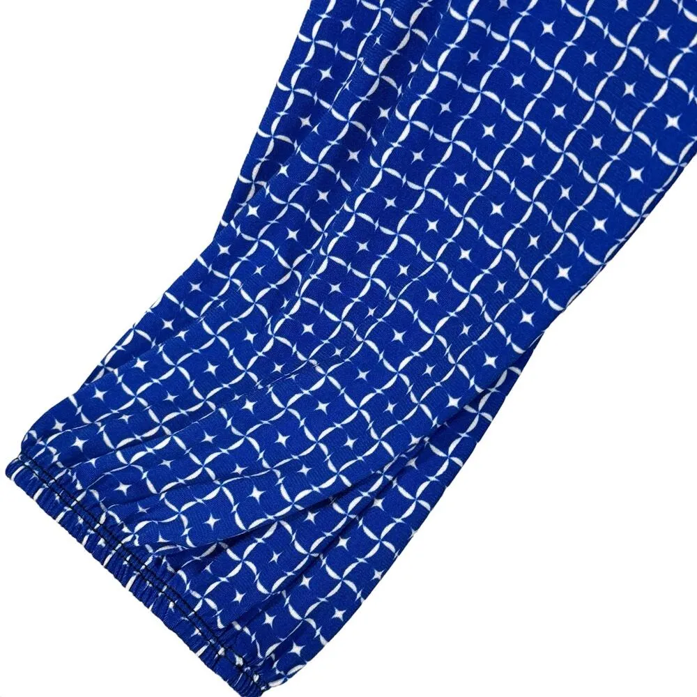 Liz Claiborne Career X-Large Top Geometric Stretch Long Sleeve Keyhole V-Neck - Image 2