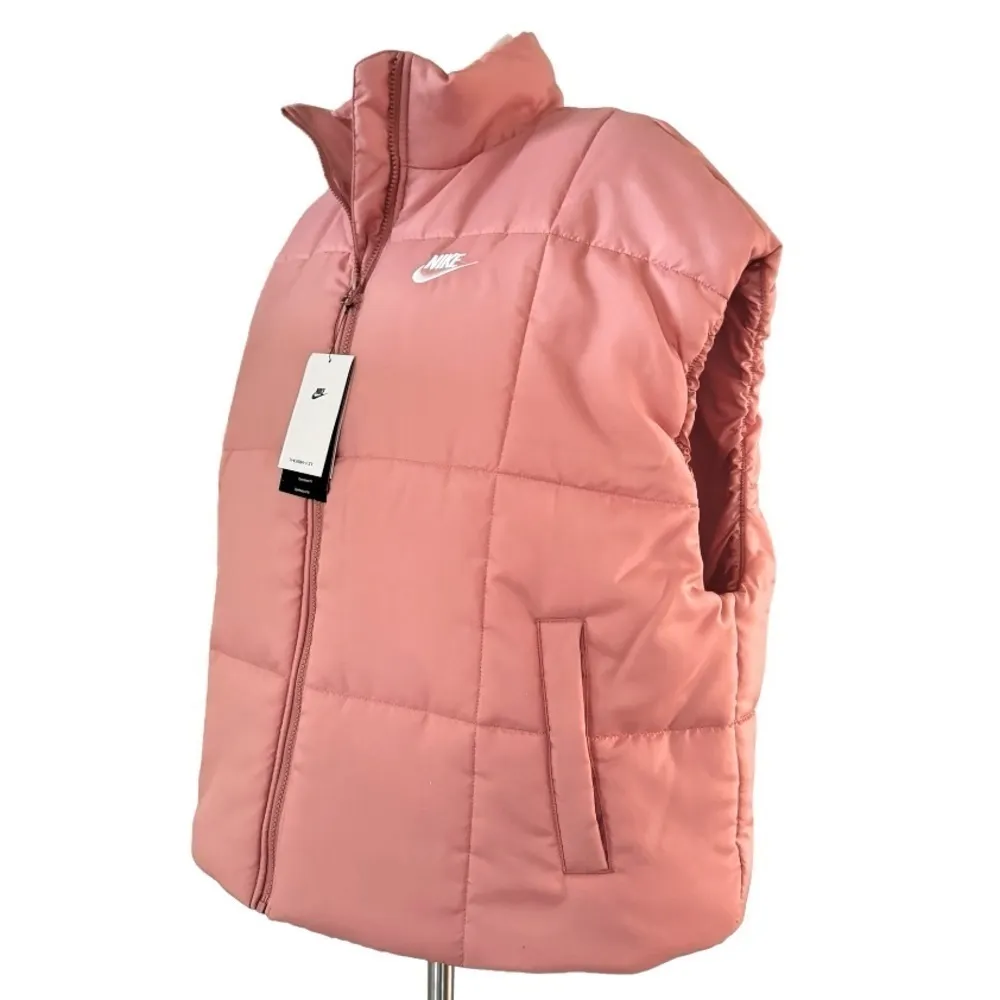 NIKE Sportswear Therma-FIT Puffer Vest Pink Stardust Size L NEW - Image 5