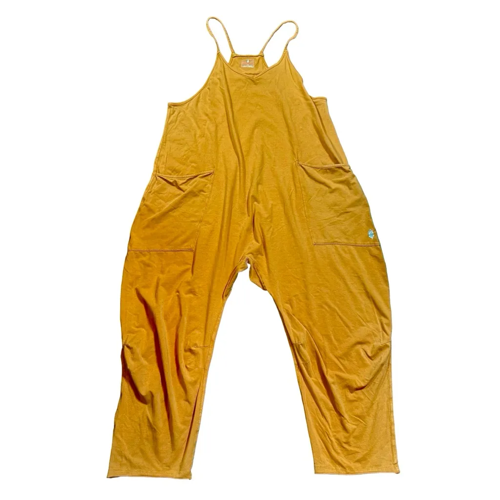 Free People FP Movement Hot Shot Onesie Dropped Crotch Jumpsuit Toasted Coconut - Image 11