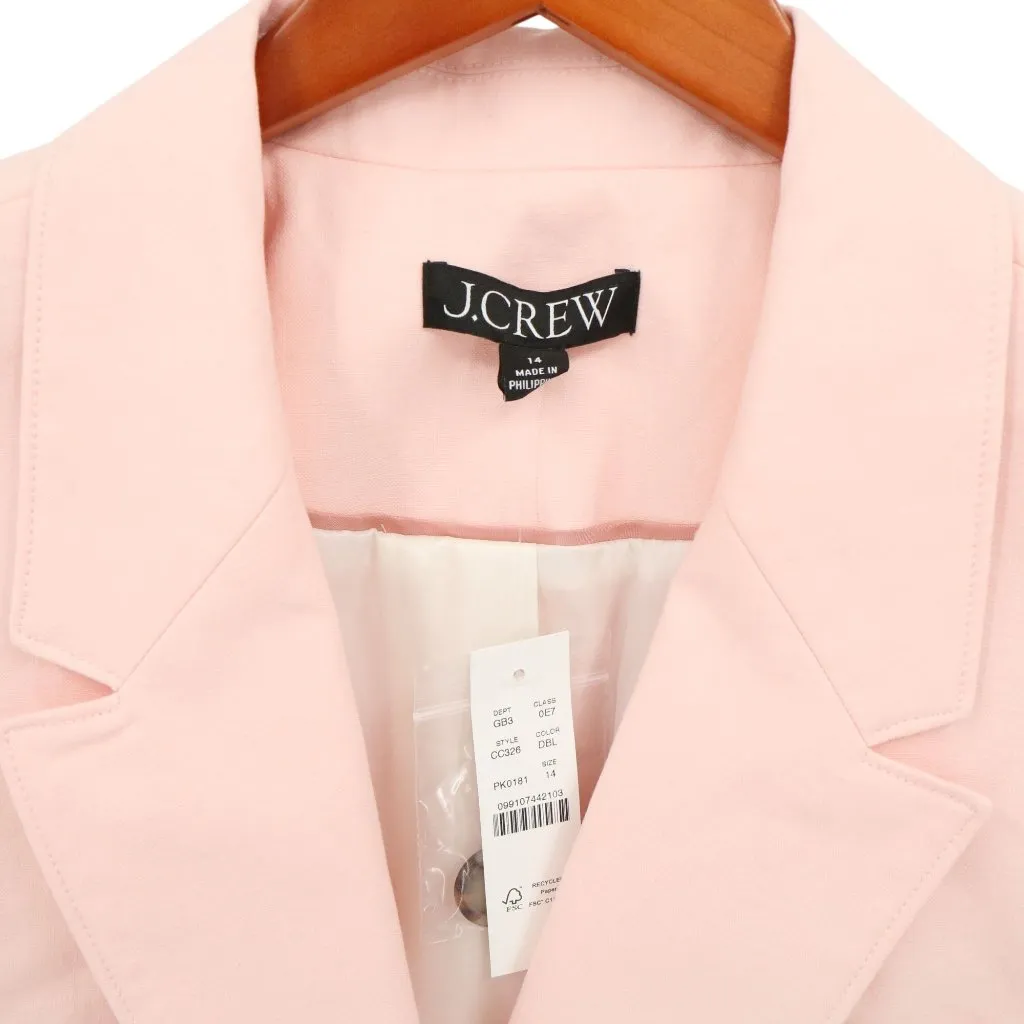 NWT J. Crew Relaxed Patch-pocket Blazer in Cotton Blend Delicate Bloom Pink 14 - Image 3