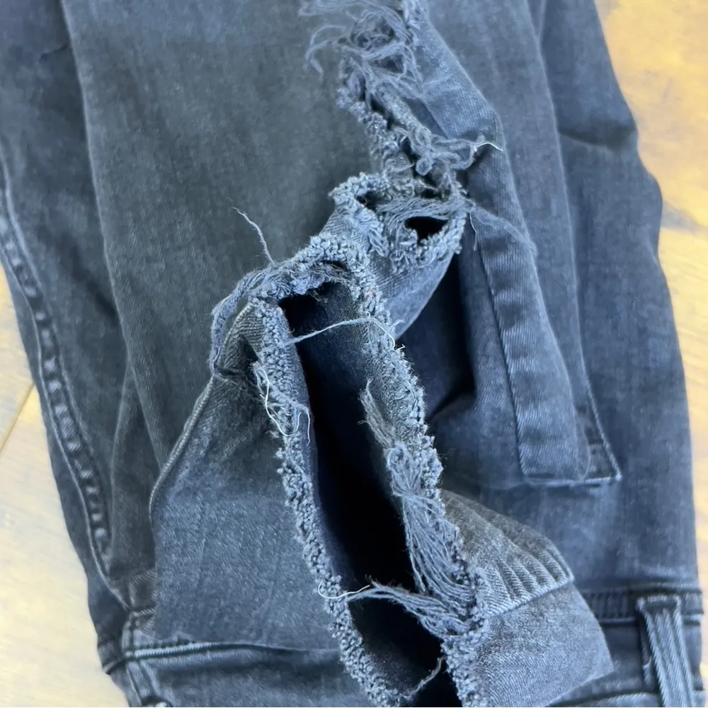 Aeropostale Size 6R Super High Rise Black Denim Curvy Jeggings with Butt… - Image 8