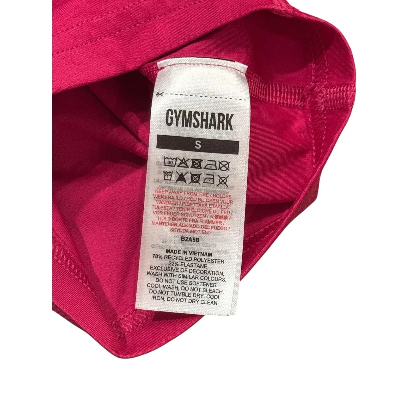 Gymshark Hot Pink Sweat Seamless Training Biker Shorts Womens Size S Gym Workout - Image 4