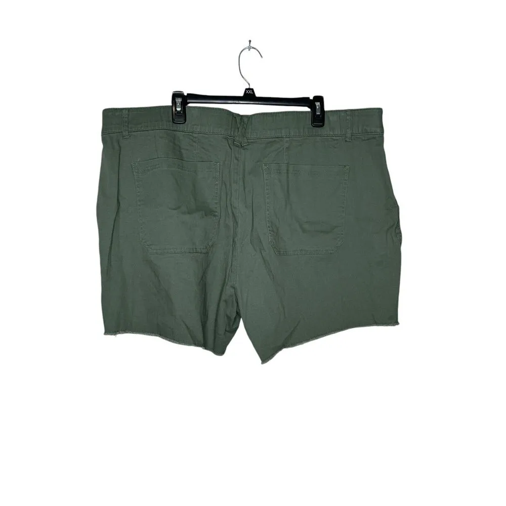 Democracy‎ AB Tech Women Shorts High-Rise Elastic Waist Cargo Green Plus 24W NWT - Image 8