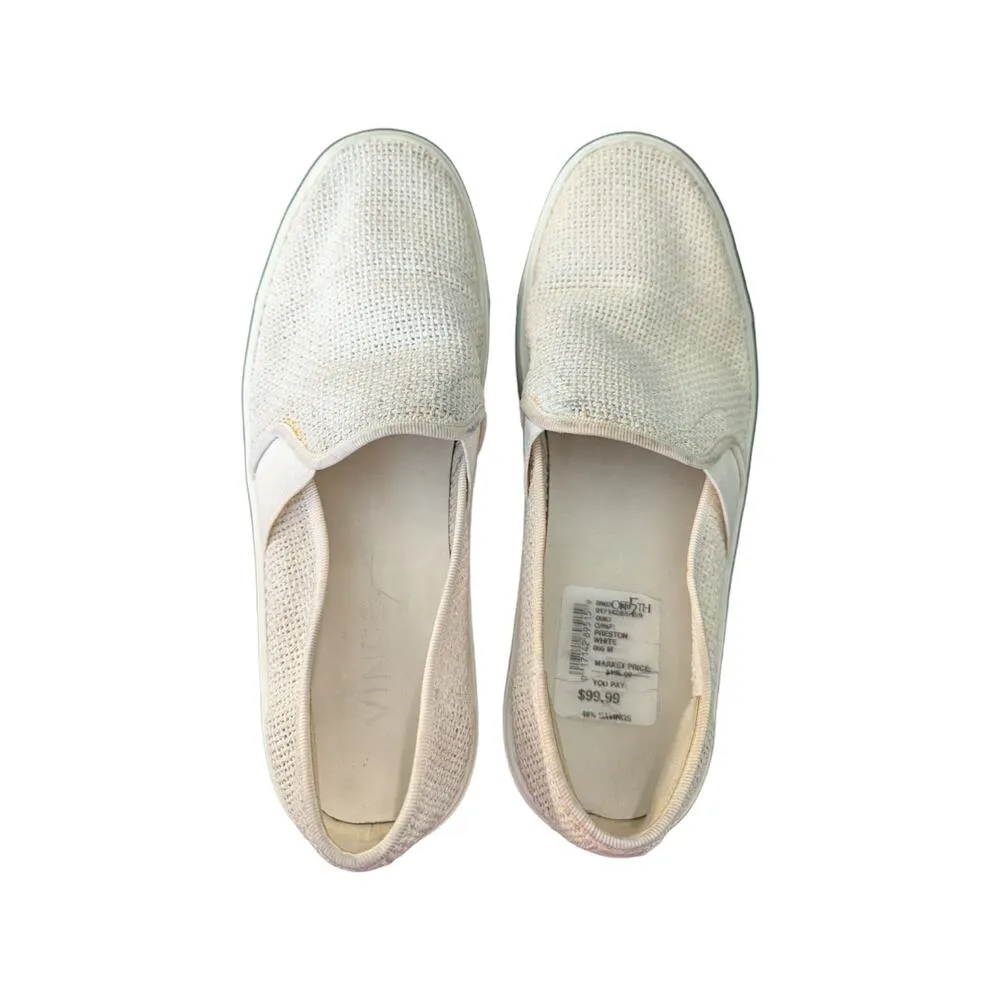 Vince Preston Woven Slip On Shoes Cream Ivory White Womens 6.5 Sneakers Casual - Image 3