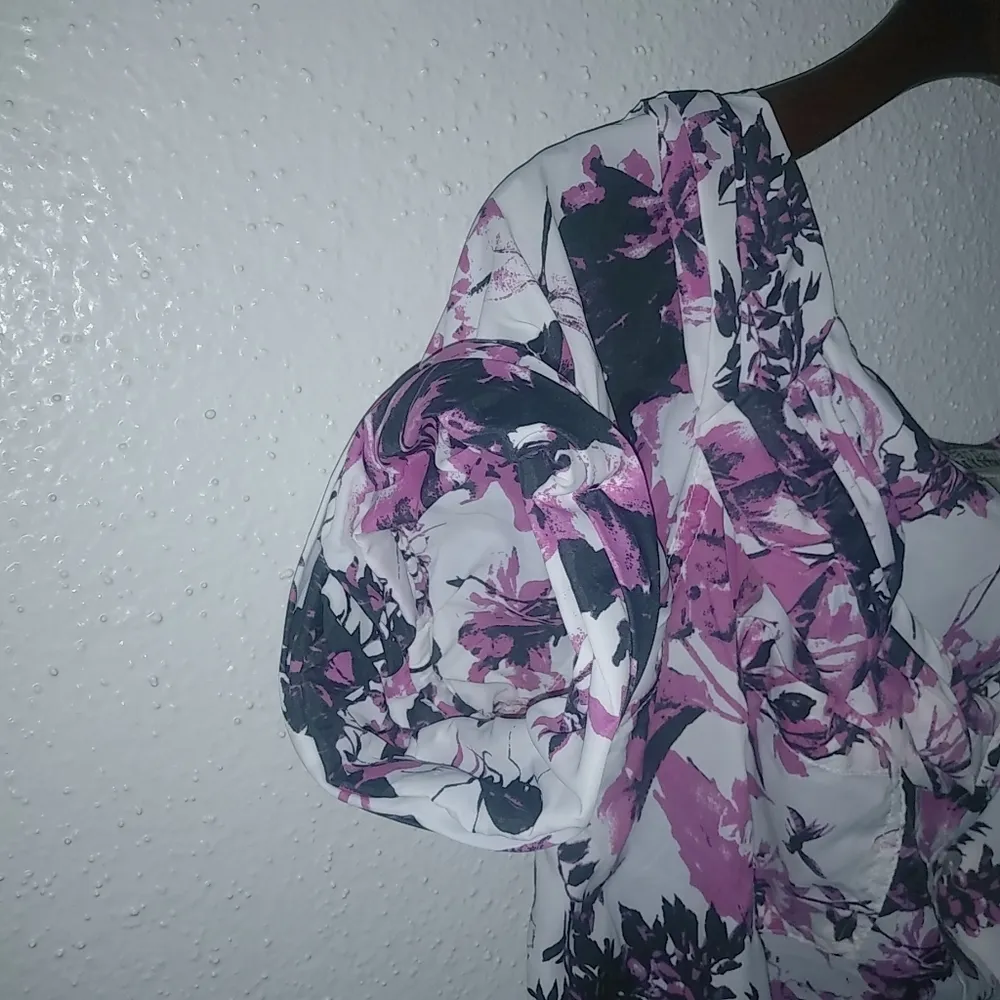 Jean Paul Gaultier L Short Sleeved Floral Purple Pink Mini Dress Size L - Image 8