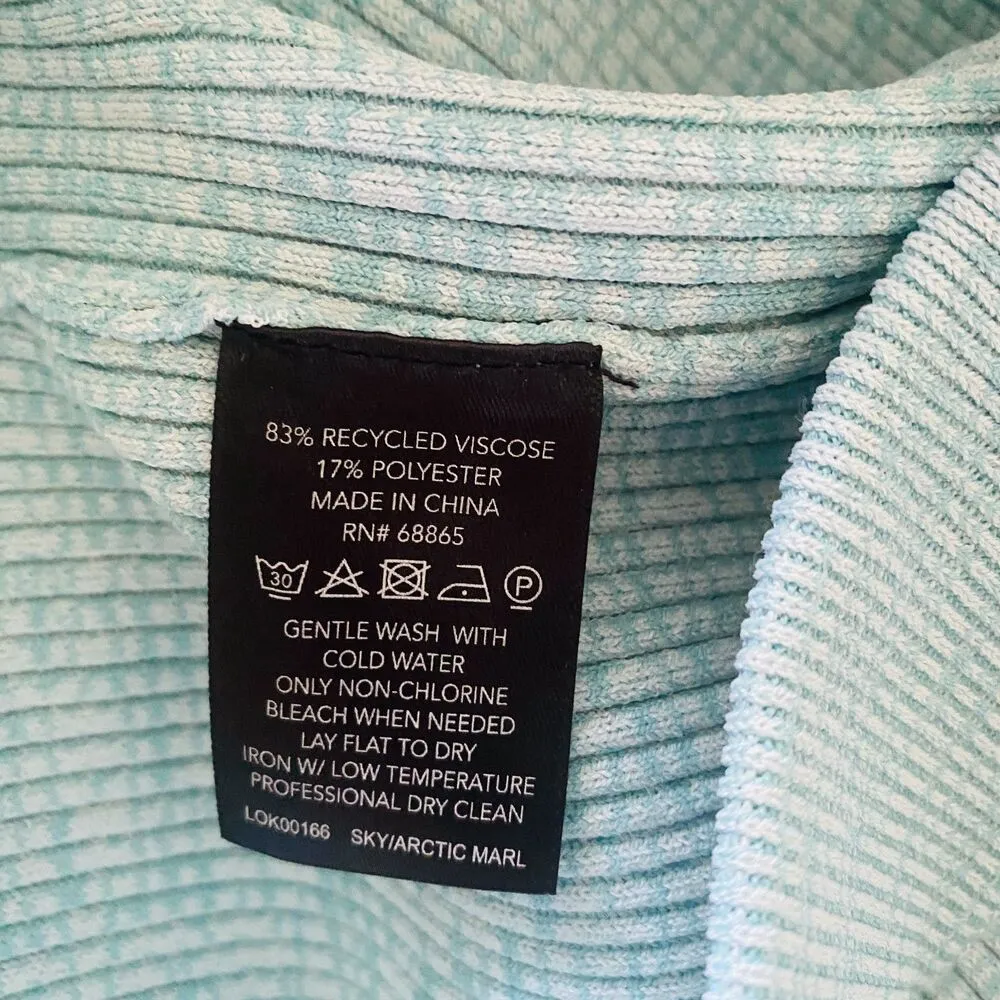 Le Ore Rimini Green Marled Ribbed Knit Stretchy Trousers Revolve Sustainable S - Image 13