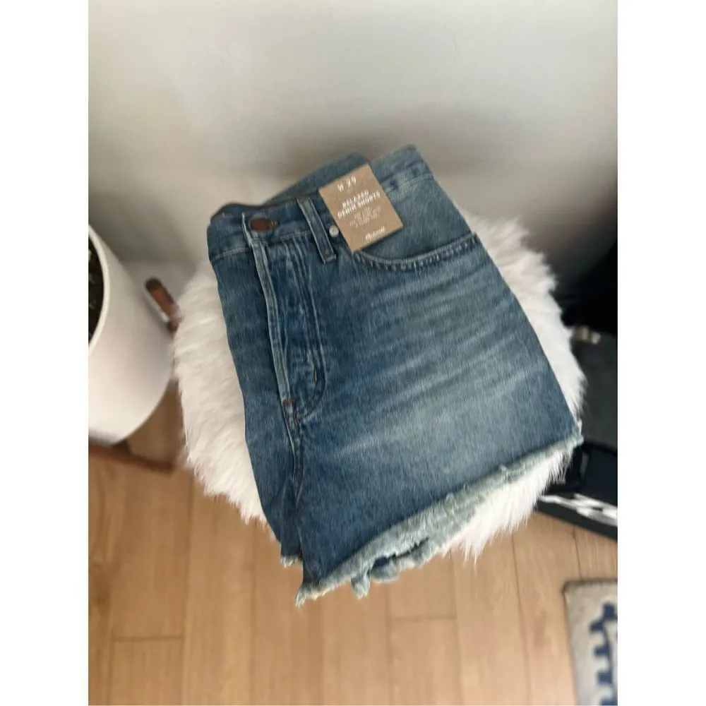 Madewell Relaxed Denim Jean Split Hem Edition Shorts,‎ Size 8 (29 Waist) NWT - Image 8