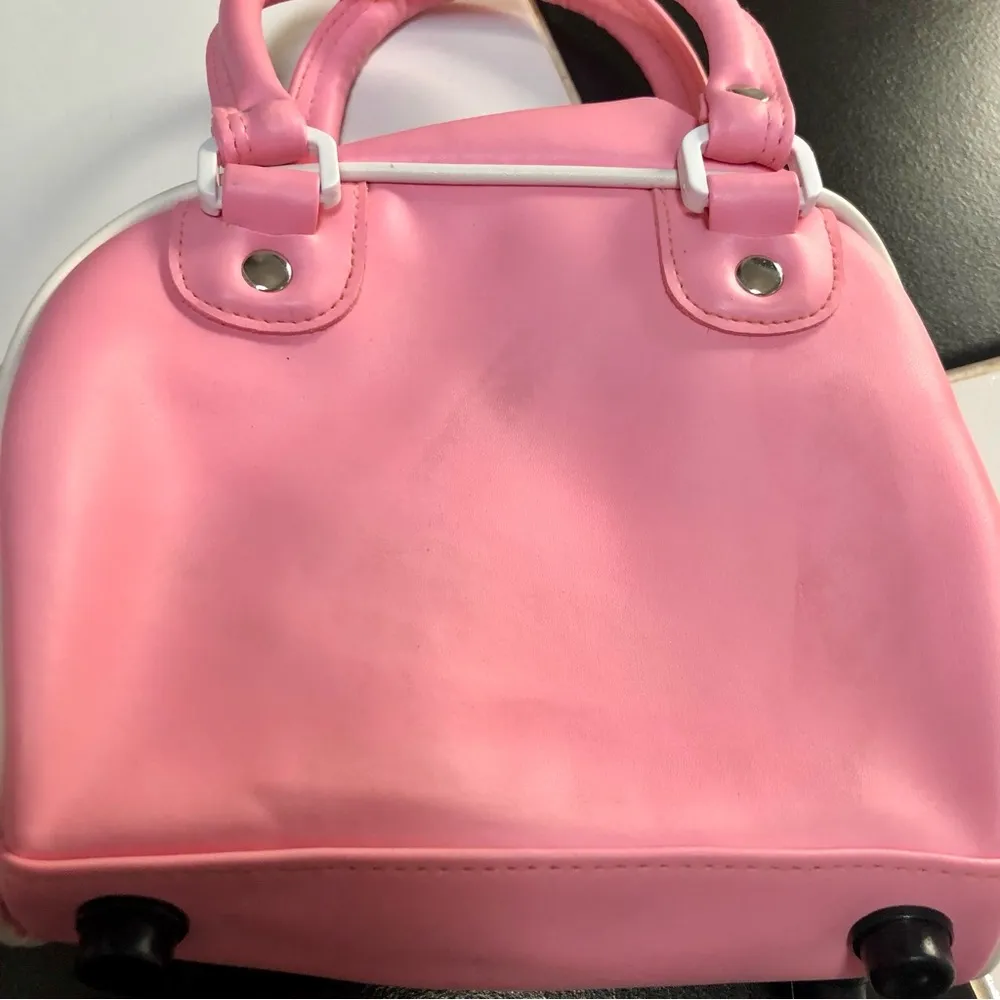 Vintage Y2K  Mini Bag Pink Varsity Academia Bowling Medicine Bag Cute - Image 6