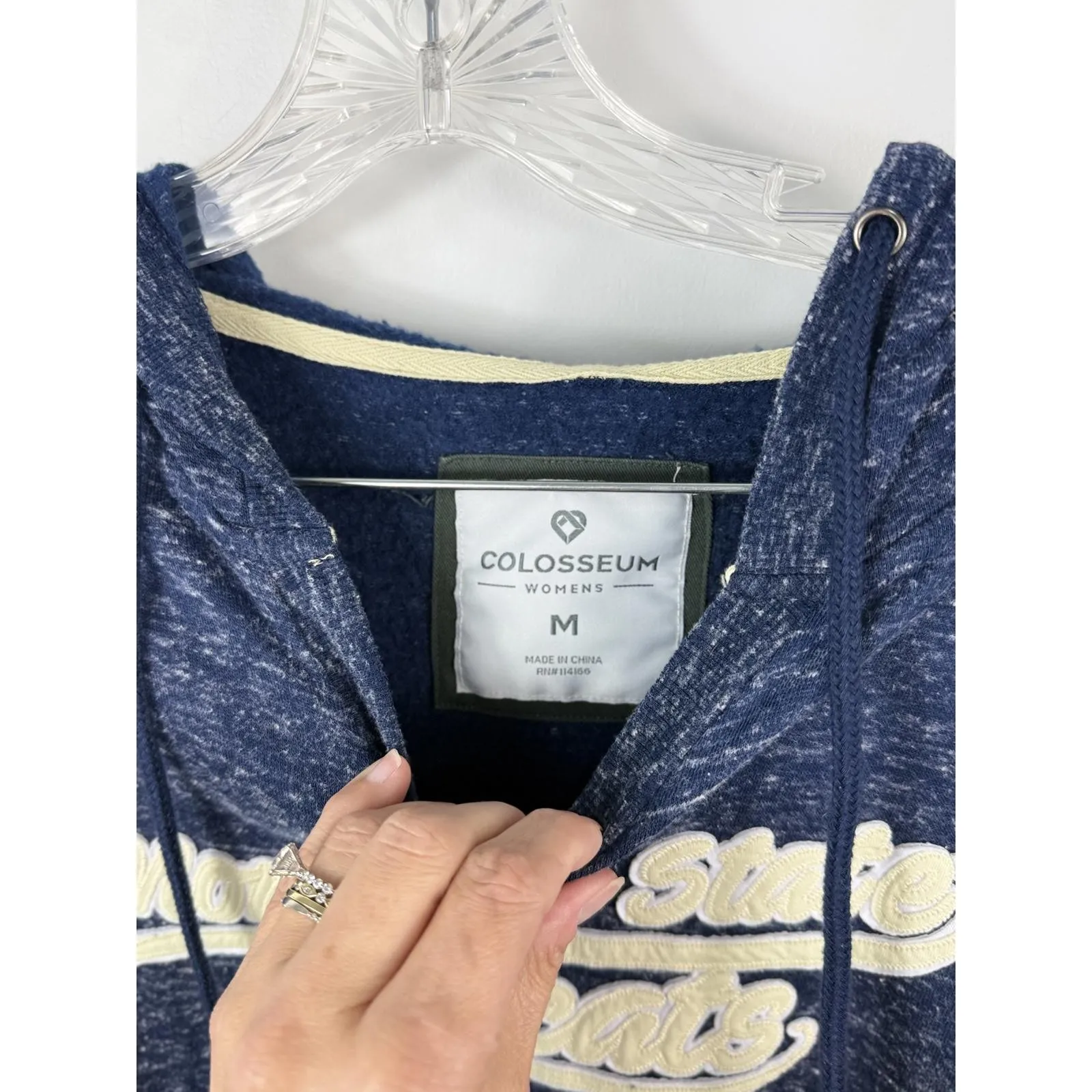 Nice Womens Hoodie Size M Blue Size M - Image 2