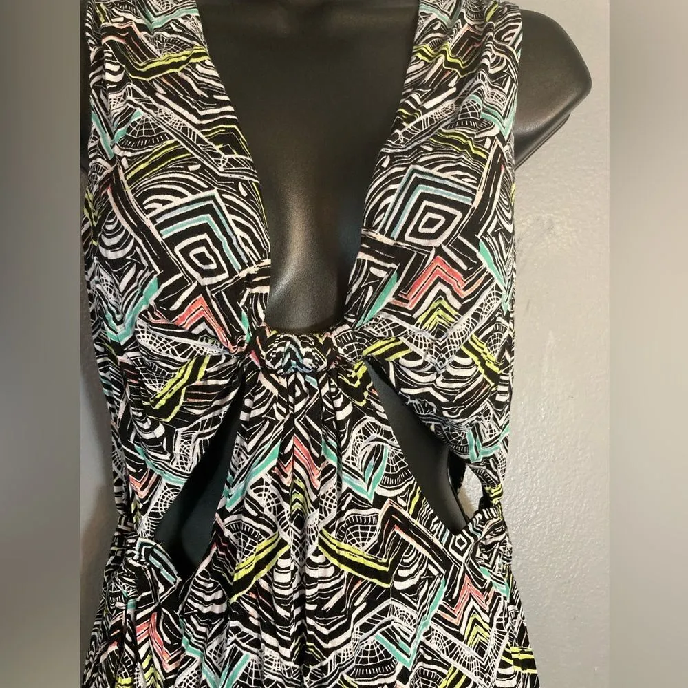 Guess black multicolored cut out dress - Image 3