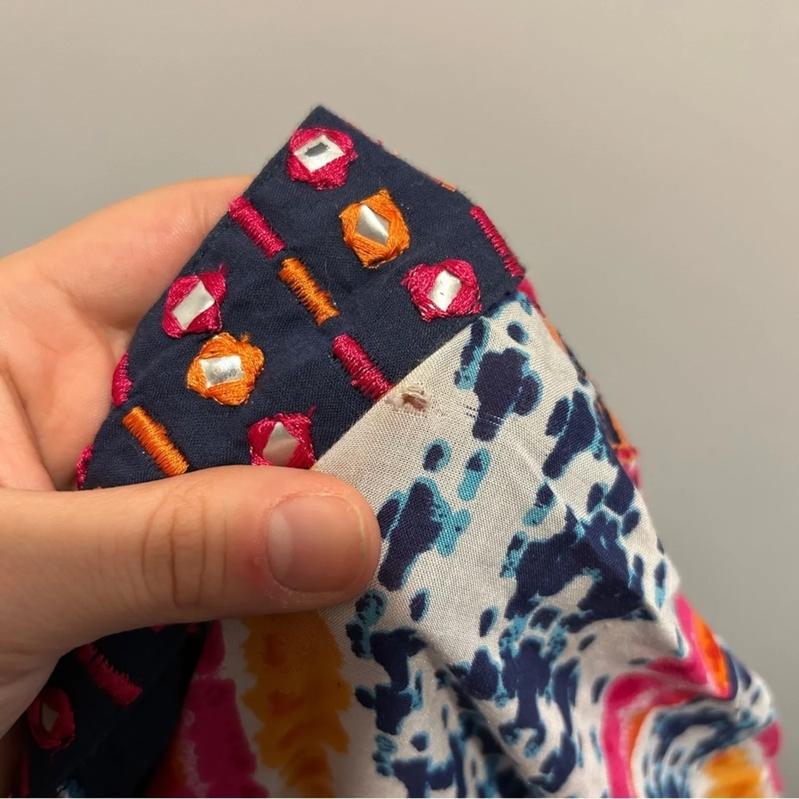 SOFT SURROUNDINGS Colorful Tunic Womens Size Small Boho Tie Dye Batik Artistic - Image 10