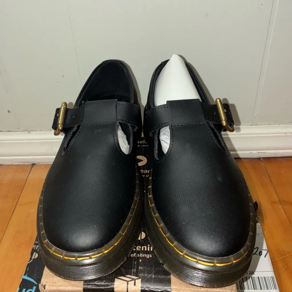 Dr. Martens Zavala Mary Jane Shoes Black Leather Buckle EU 37 Women 6 - Image 3