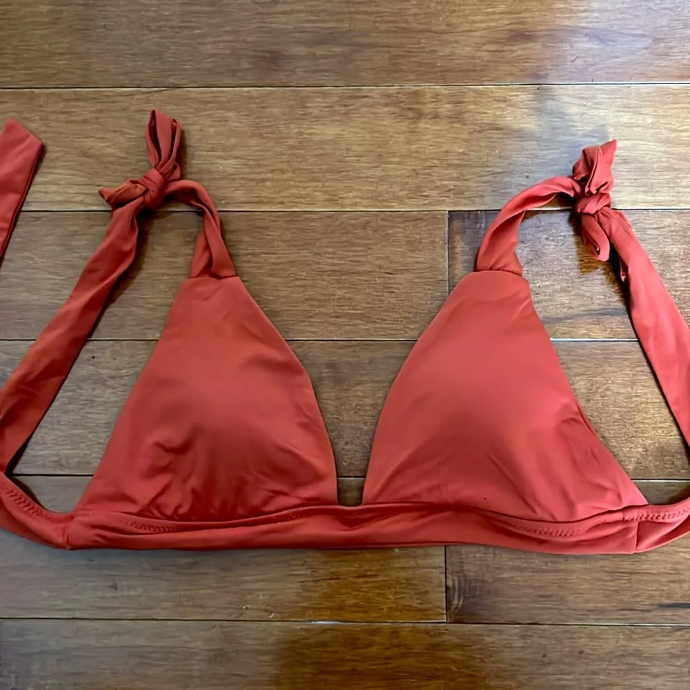 BECCA Color Code Orange Emma Tie Shoulder Bikini Top - Image 2