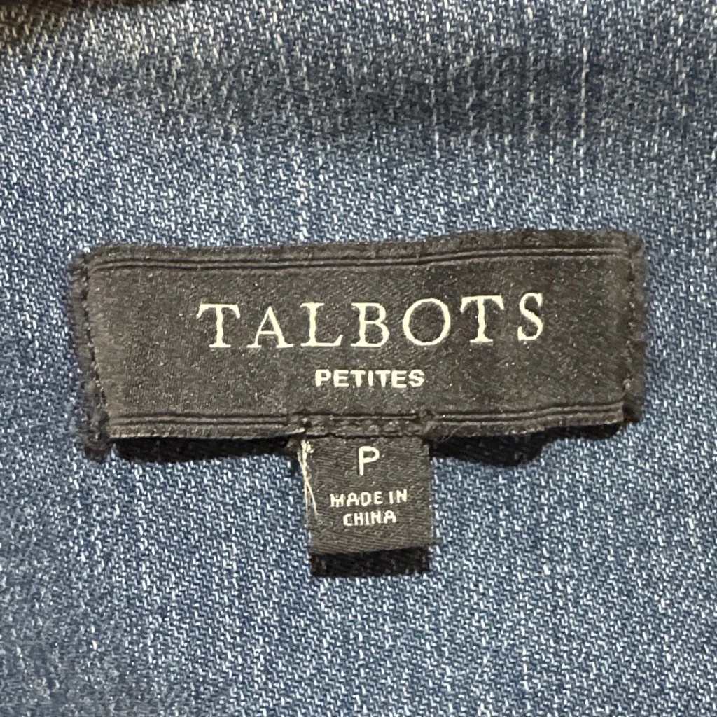 Talbots Stylish Indigo Denim Jacket for Women Size P Blue - Image 9