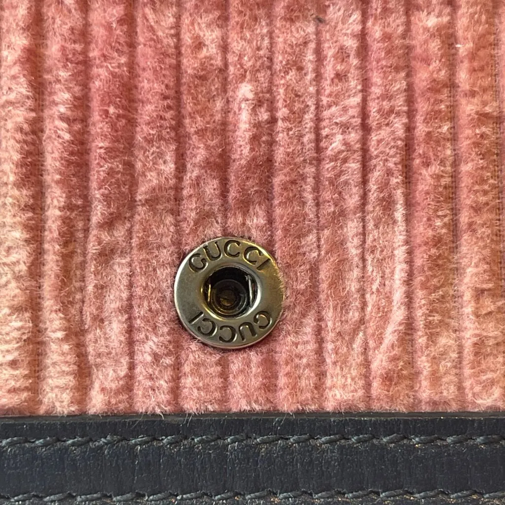 Gucci Dionysus Mini Pink Corduroy and Leather Shoulder/Crossbody Bag - Preowned - Image 16