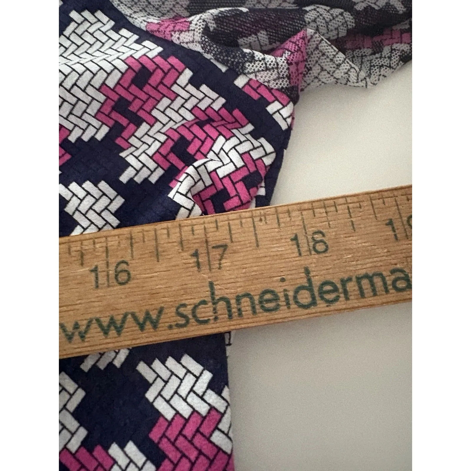 IBKUL 1/4 Zip Top Size S Pink Blue White Geo Mesh Inset UPF50 Golf Tennis - Image 8