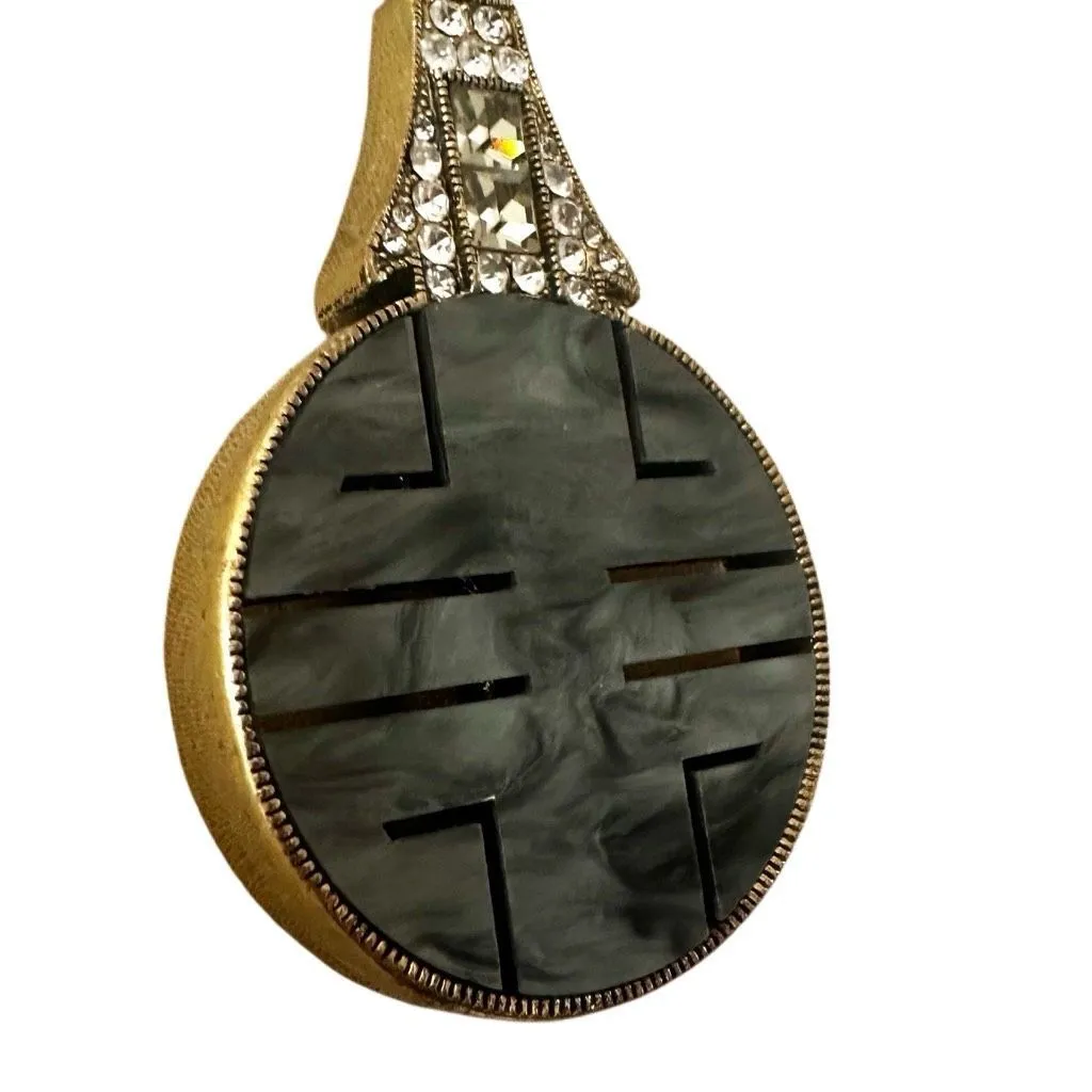 Heidi Daus “Chinoise Chic” Reversible Pendant Necklace – Swarovski Crystals & Bo Gold - Image 10