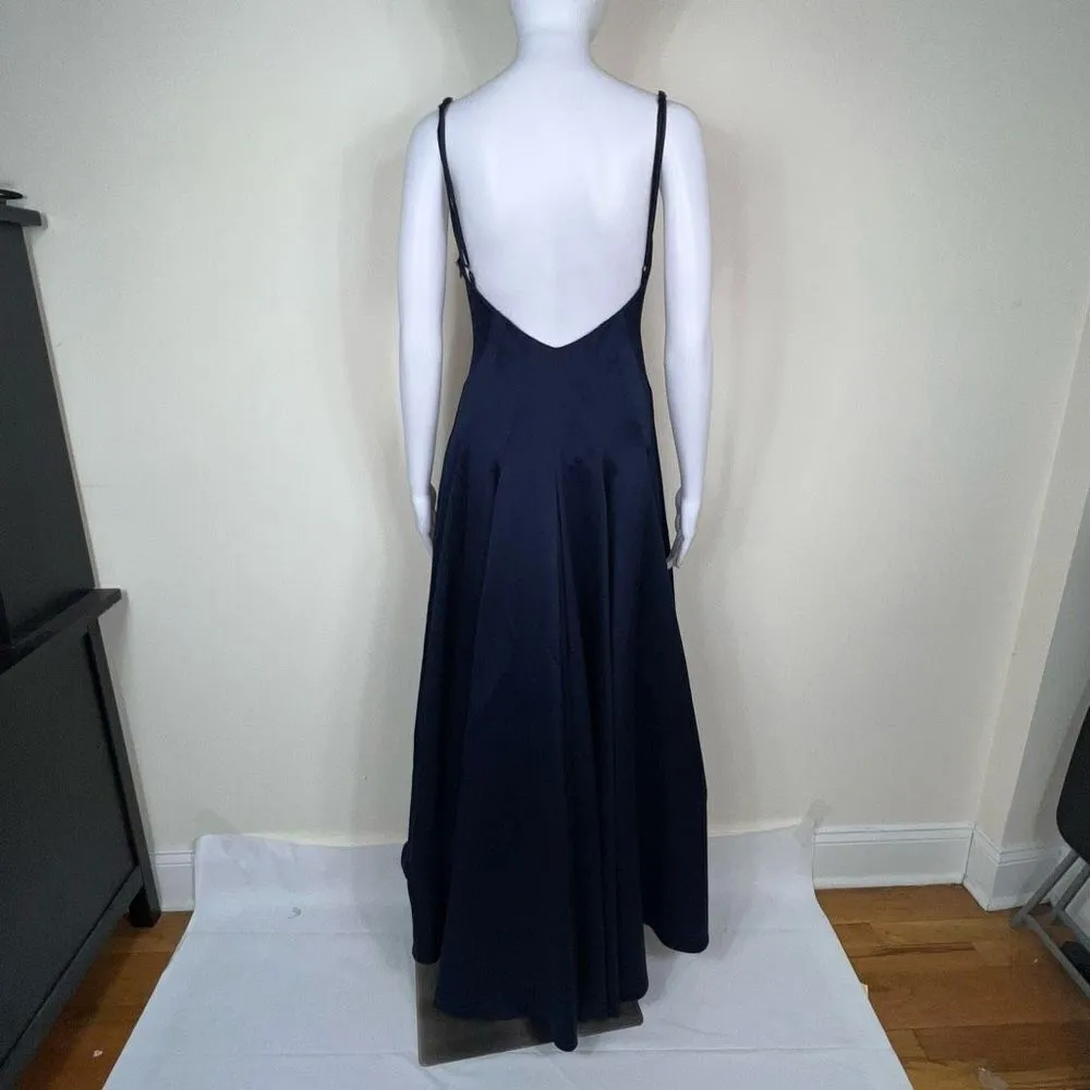 Cachet Vintage Low Back Navy Gown SIZE 4P Blue - Image 13