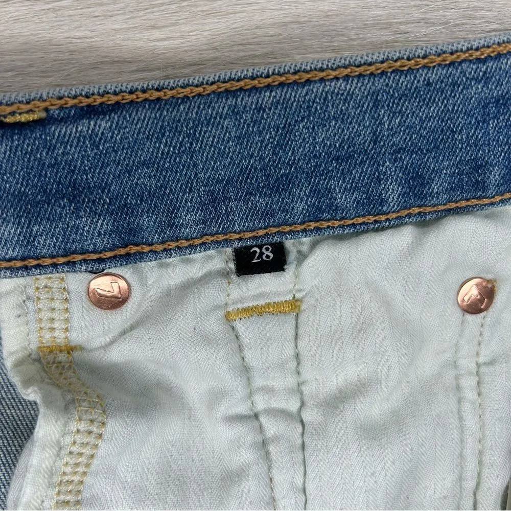 7 for all Mankind Josefina distressed skinny boyfriend jeans women’s size 28 - Image 10