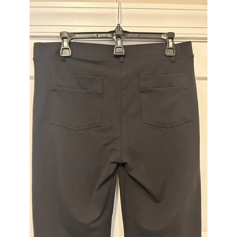 Yogipace Women Dress Yoga Pants Black Stretchy Sz XL Reg pocket button pull on - Image 4