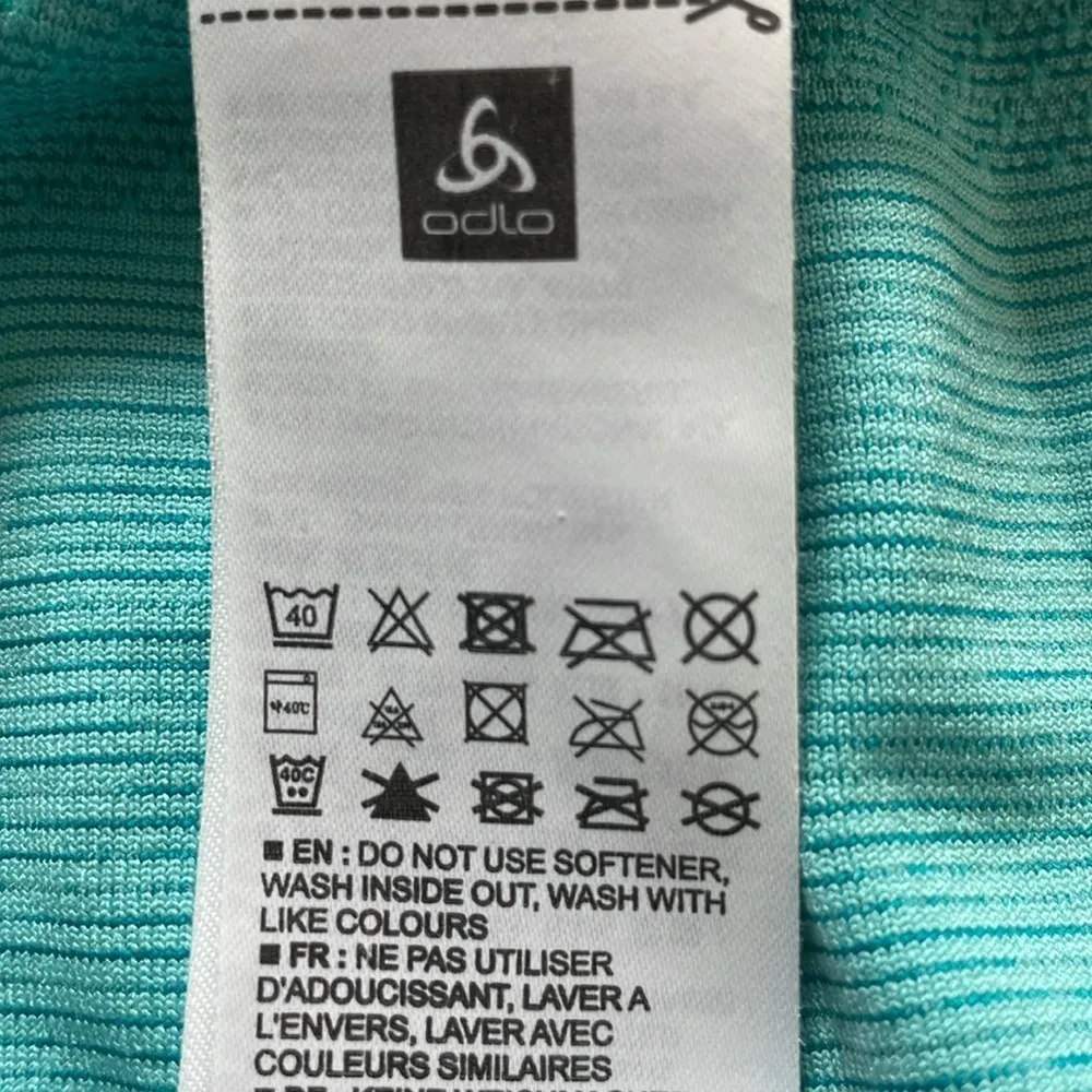 Odlo aqua short sleeve performance top sz S Blue - Image 5