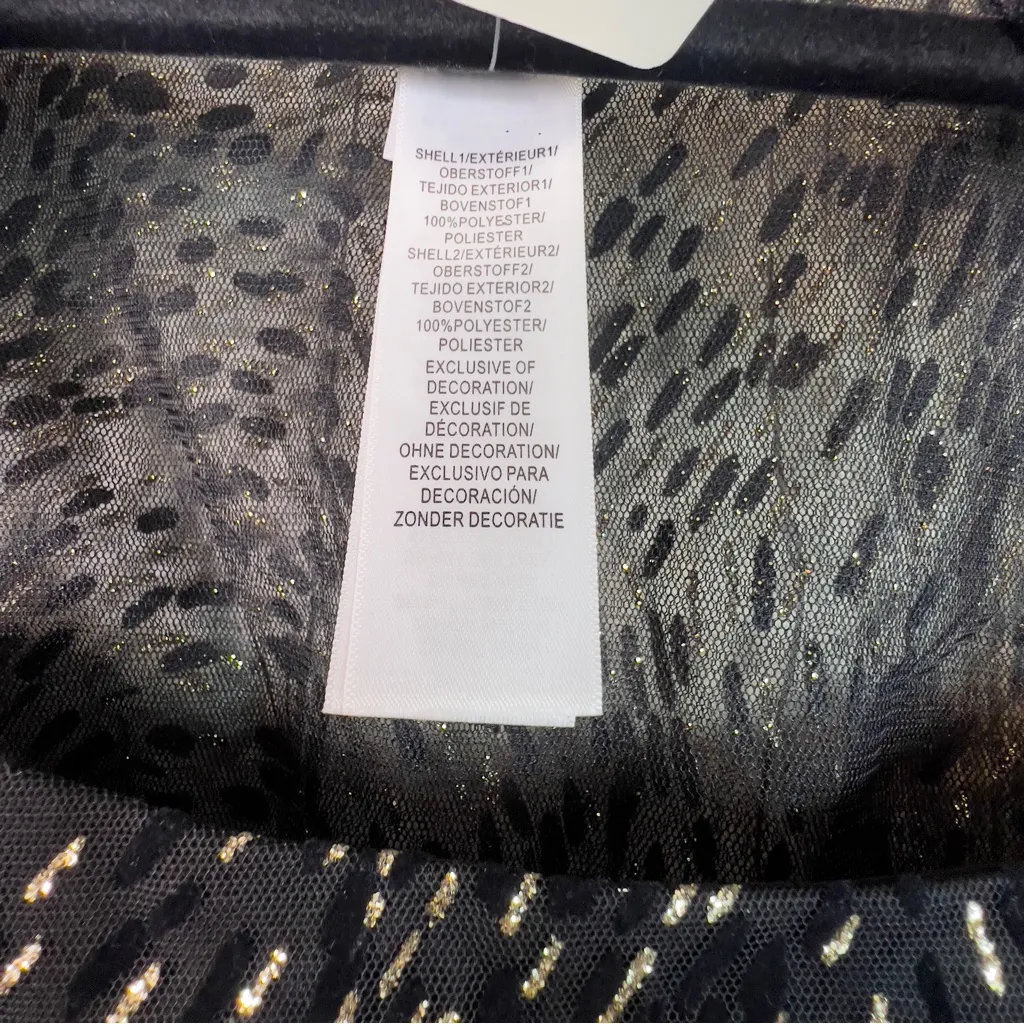 Adrianna Papell Size 8 2-Piece Set The Overpiece & The Formal Maxi Dress Glitter - Image 10