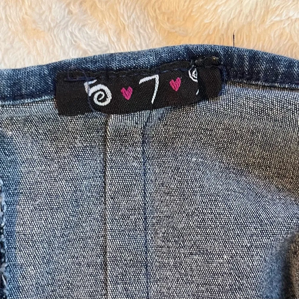 Vintage Denim Halter Dress Y2K Sz S/M Blue - Image 4