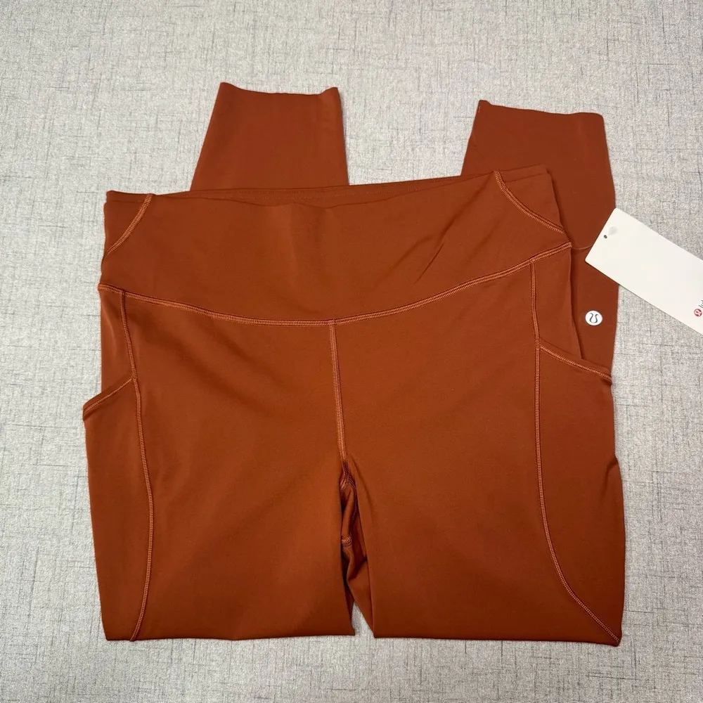 Lululemon Fast & Free High Rise Tights Athletic Leggings Dark Terracotta 14 NWT - Image 6