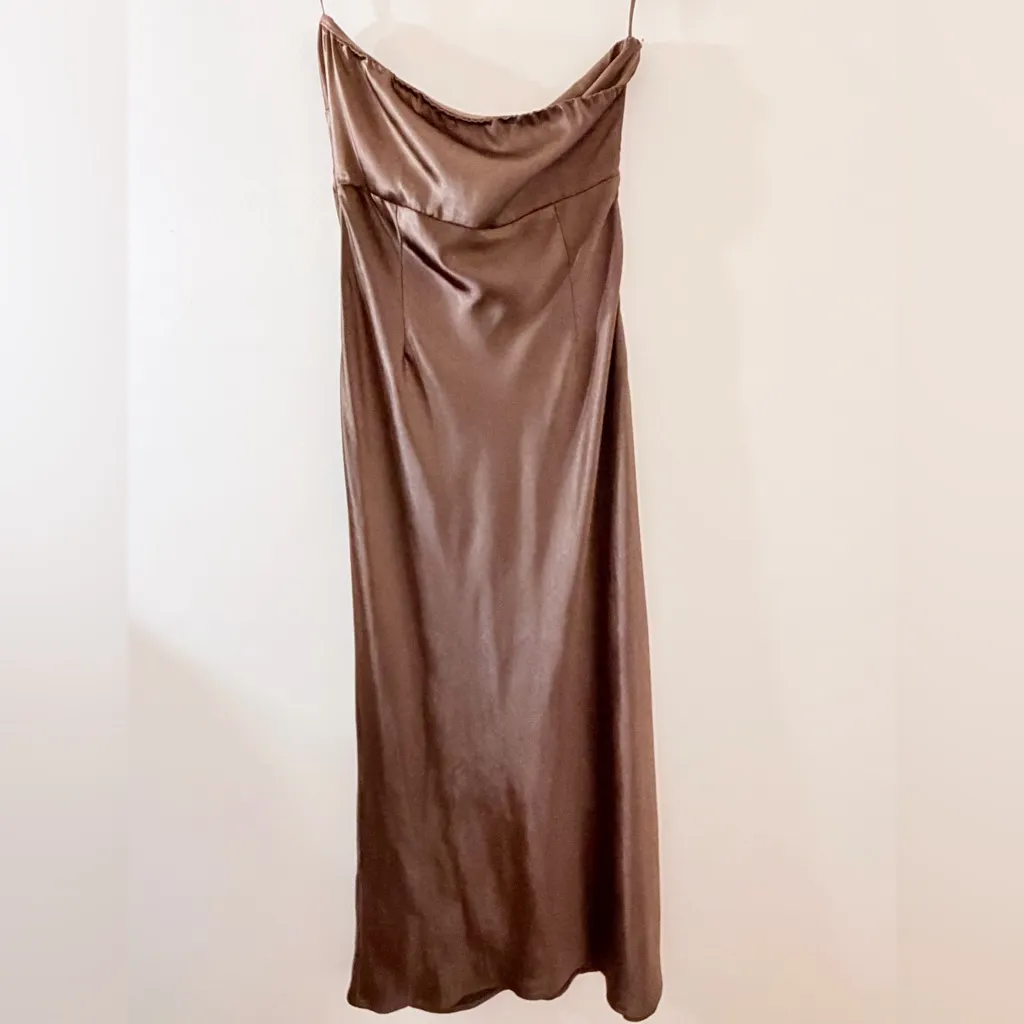 NWT Runaway The Label REVOLVE Kristine Dress in Chocolate, size L - Image 5
