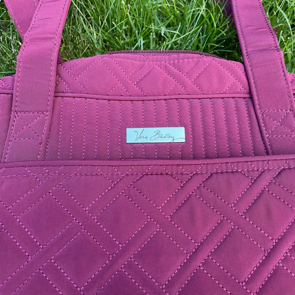 Vera Bradley Maroon Stroll Around Baby Bag - Image 2