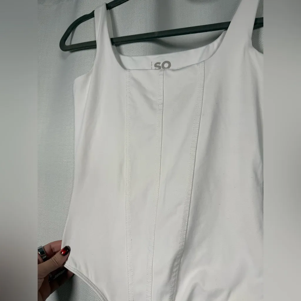 SO  White Corset Sleeveless Bodysuit XS - Image 5